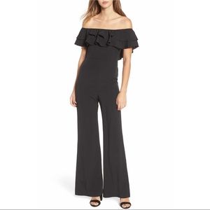 Socialite off shoulder ruffle jumpsuit